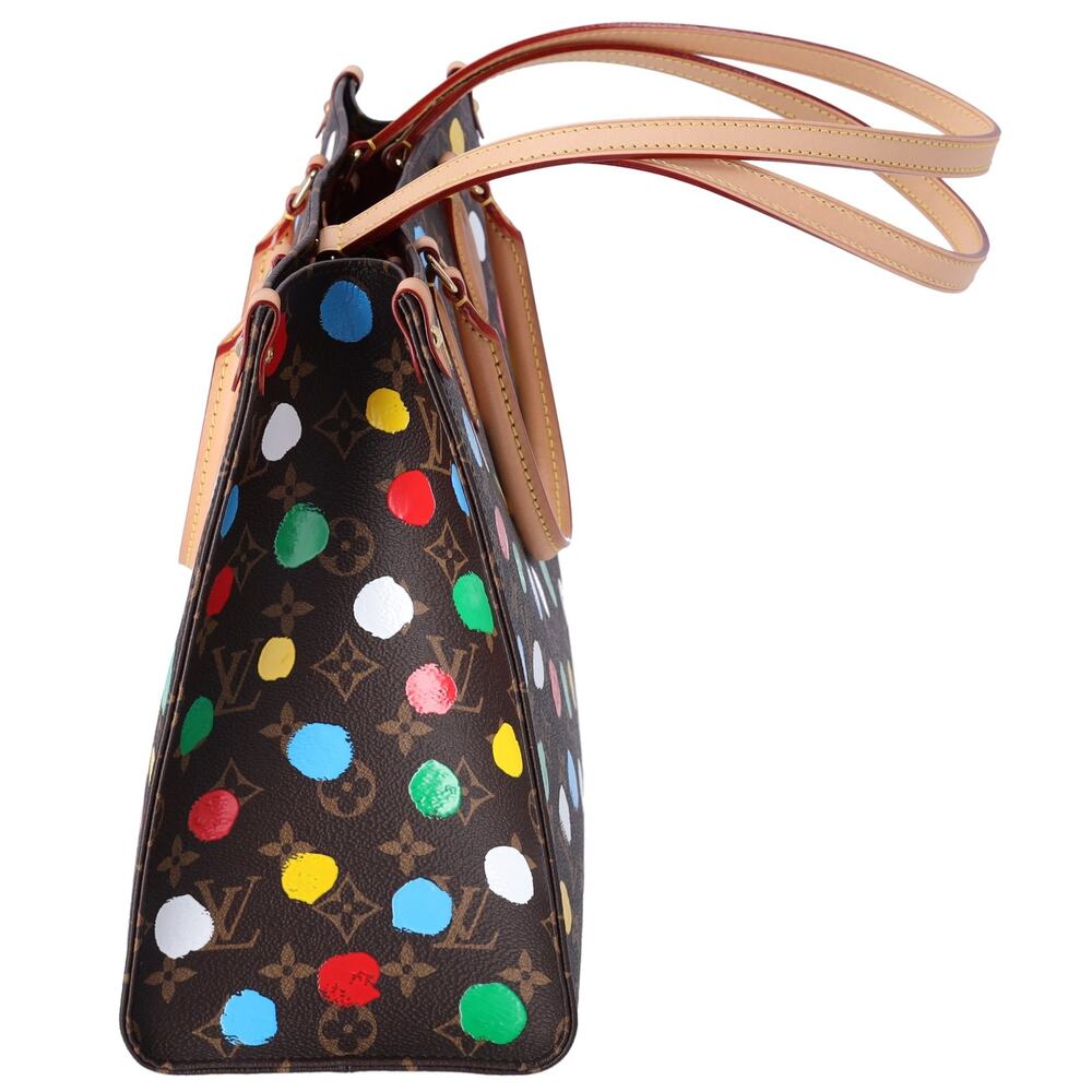 Louis Vuitton x Yayoi Kusama Onthego MM Tote Brown Monogram Polka Dots - Picture 8 of 8